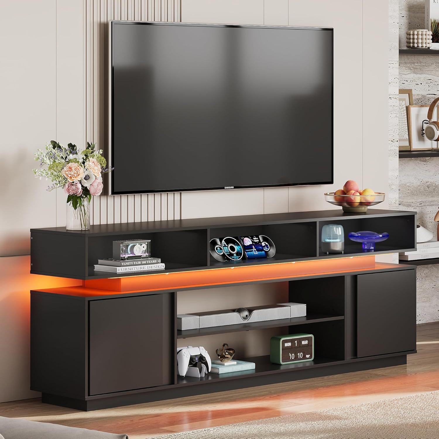 Gaming Console Entertainment Center - Suporte de TV Moderno de 75