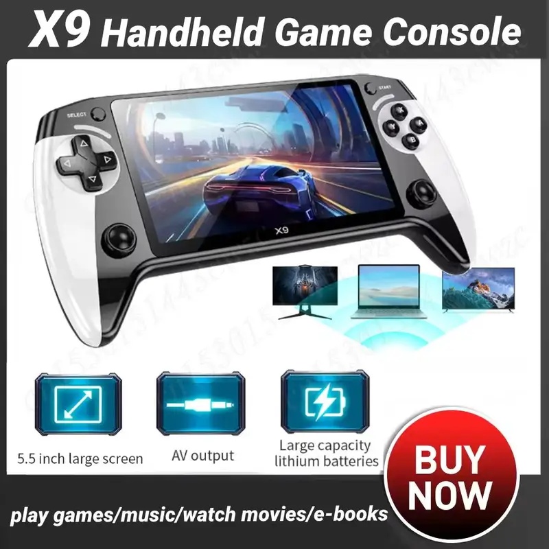 Gaming Console Types - Console de Videogame Portátil X9 com