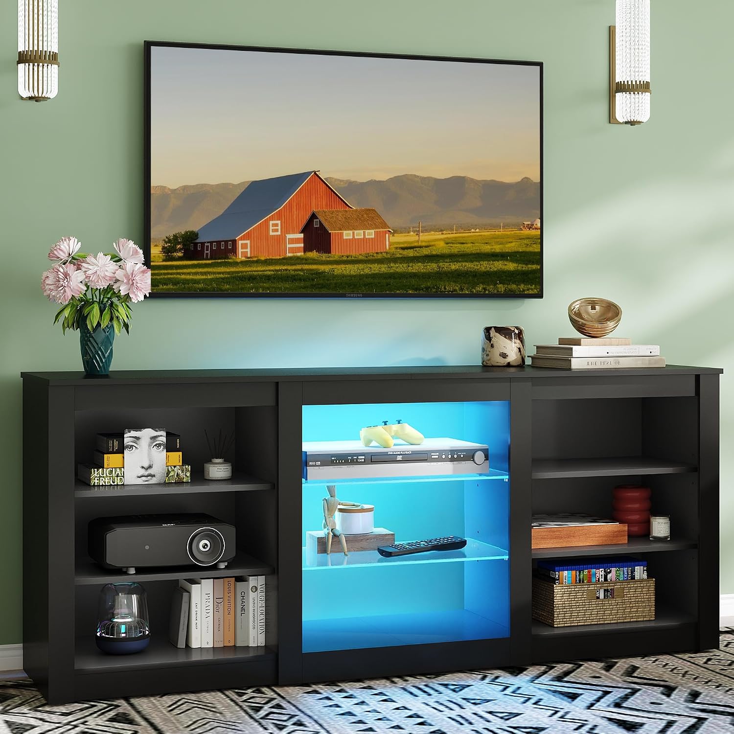 Gaming Console Entertainment Center - Centro de Entretenimento Moderno para TV
