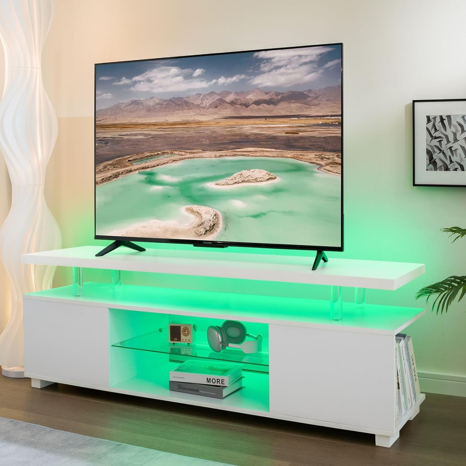 Suporte para TV LED Branco, Ce - Gaming Console Entertainment Center avaliação e preço