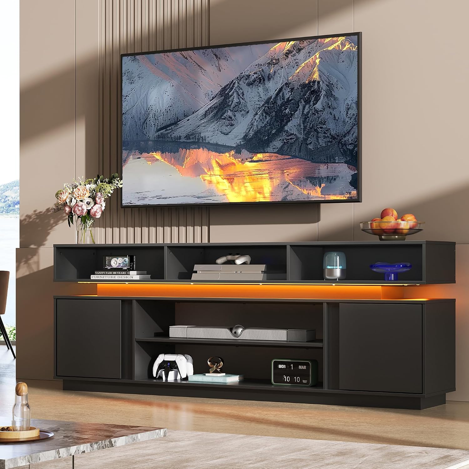 Suporte de TV Moderno de 75 Po - Gaming Console Entertainment Center avaliação e preço