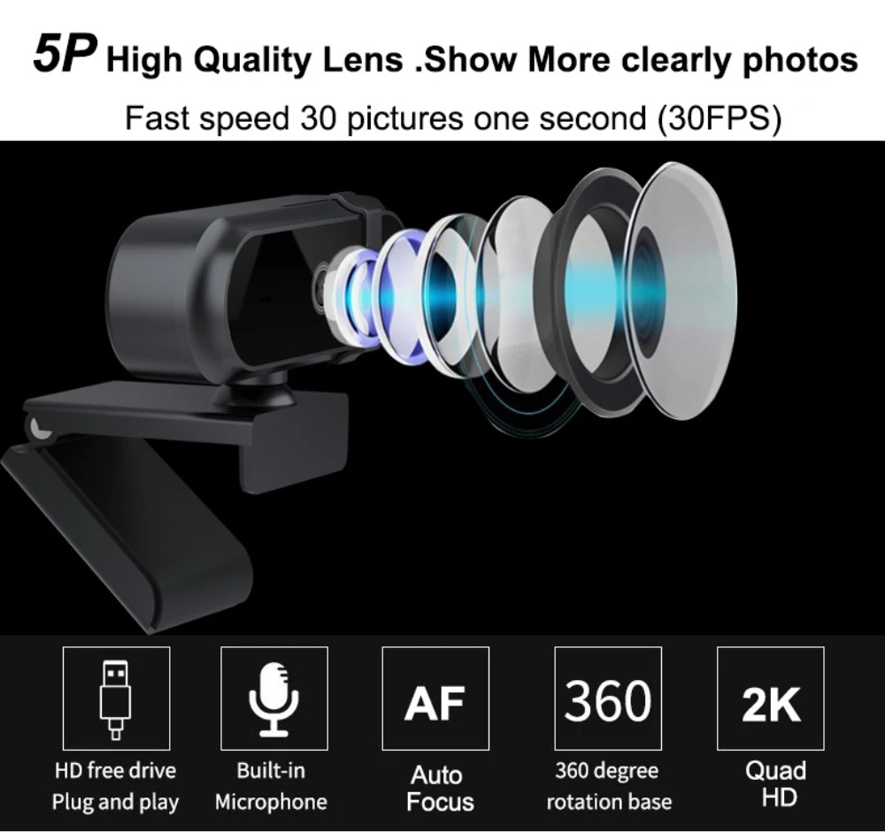 Webcam autofoucs 4k 2k, 30fps, - Gaming Console Youtube avaliação e preço