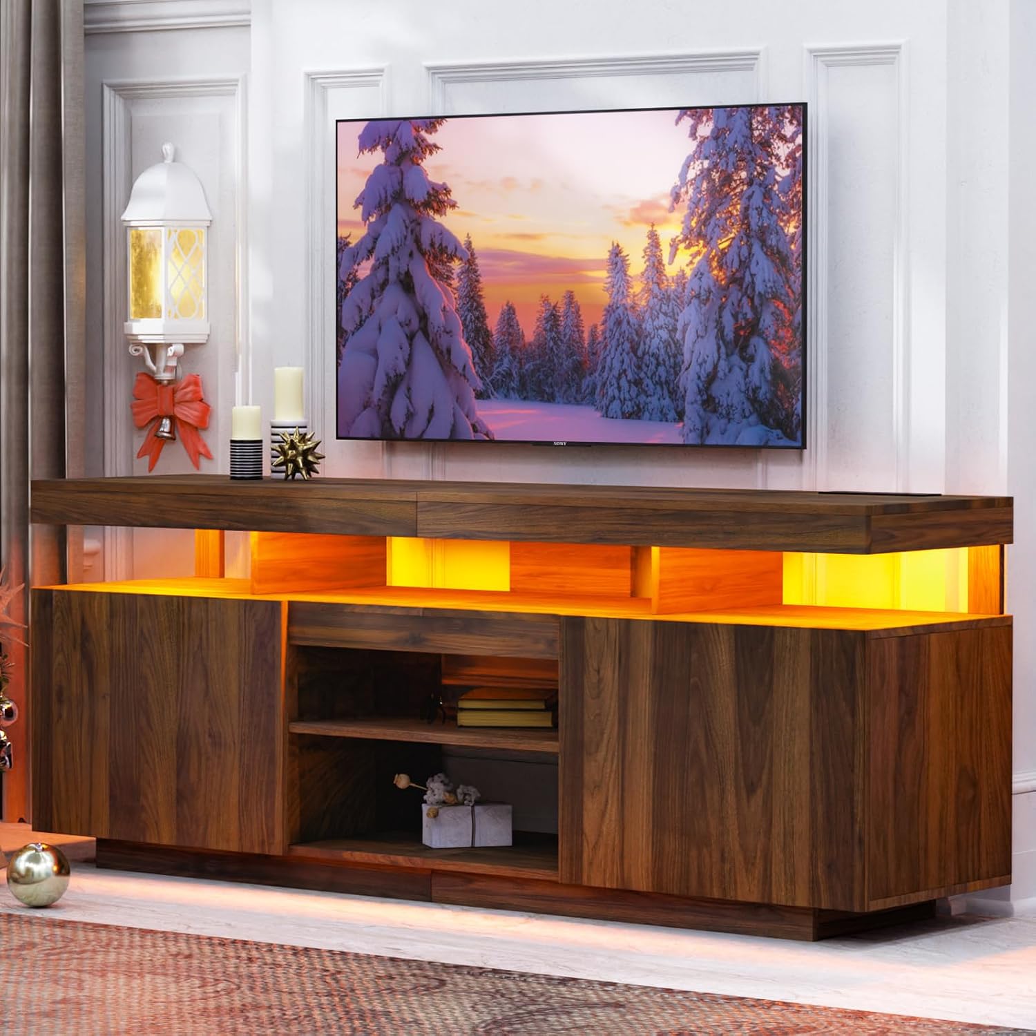 Suporte para TV LED com Tomada - Gaming Console Entertainment Center avaliação e preço