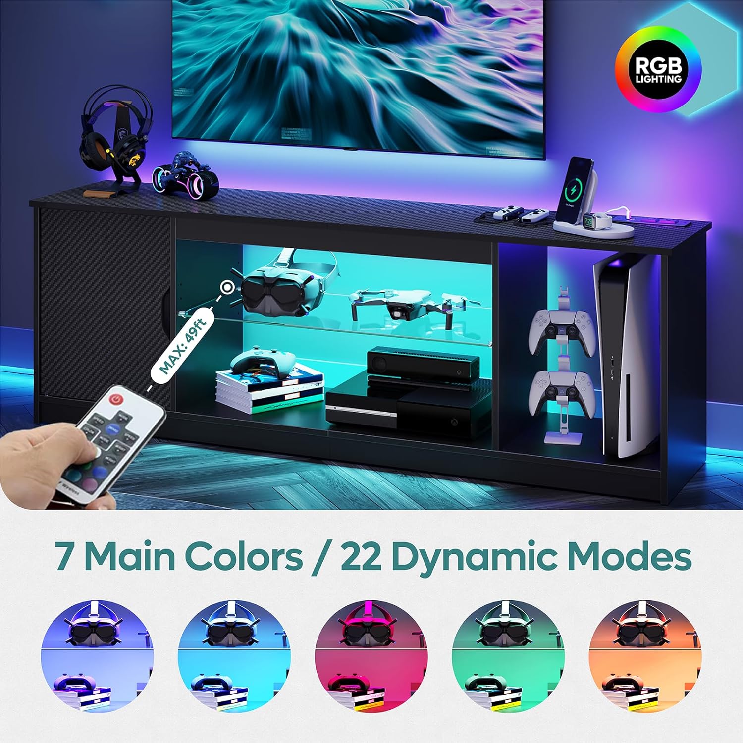 Suporte para TV com tomadas el - Gaming Console Tv Stand avaliação e preço