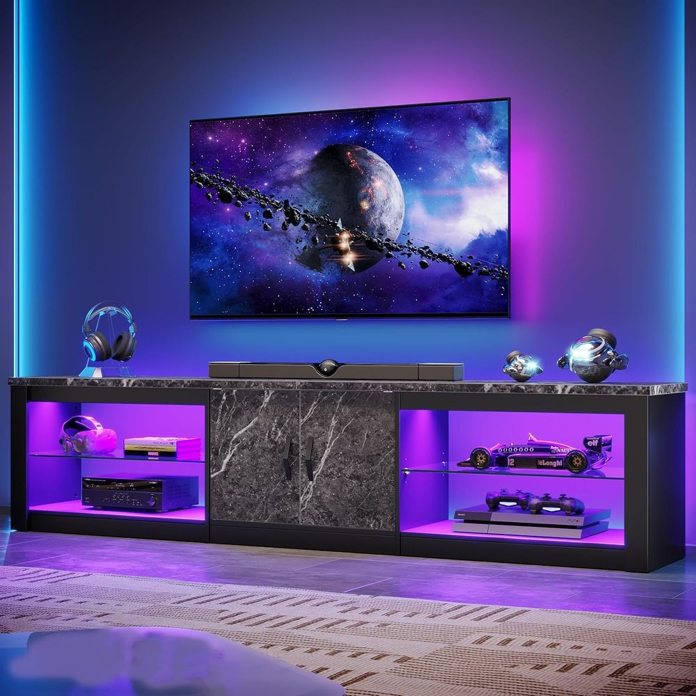 Suporte para TV de 80 polegada - Gaming Console Entertainment Center avaliação e preço