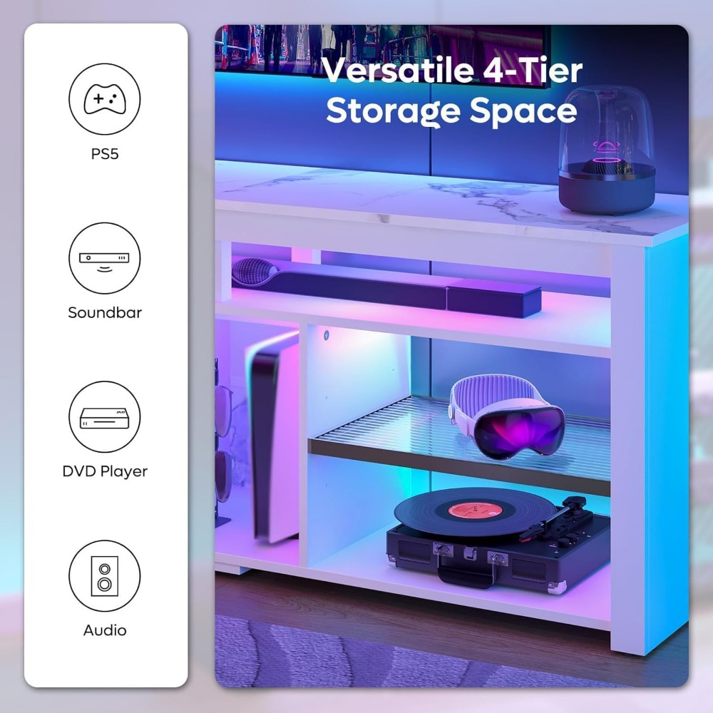 Suporte para TV de 70 Polegada - Gaming Console Entertainment Center avaliação e preço