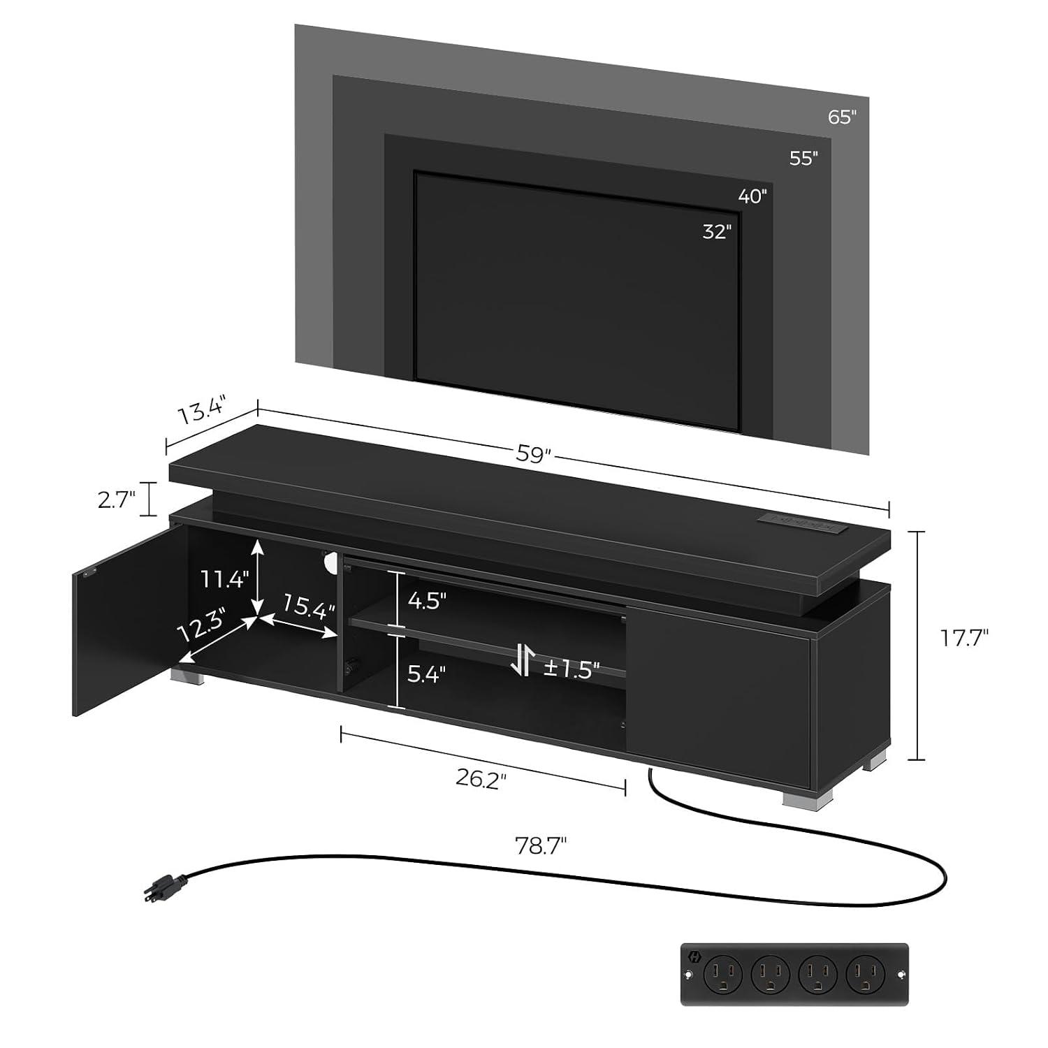Suporte para TV com Tomada Elé - Gaming Console Entertainment Center avaliação e preço