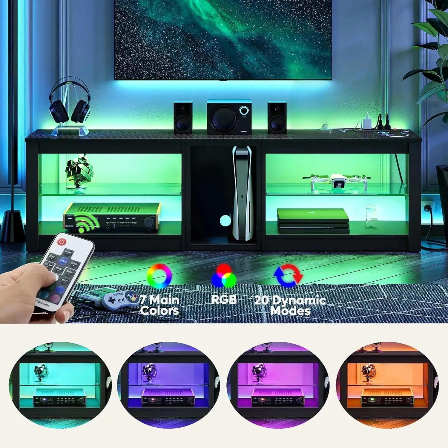 Centro de Entretenimento para  - Gaming Console Entertainment Center avaliação e preço